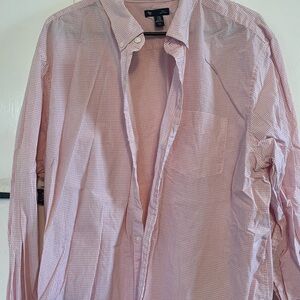 GAP Men's Pink Gingham Button Down Shirt